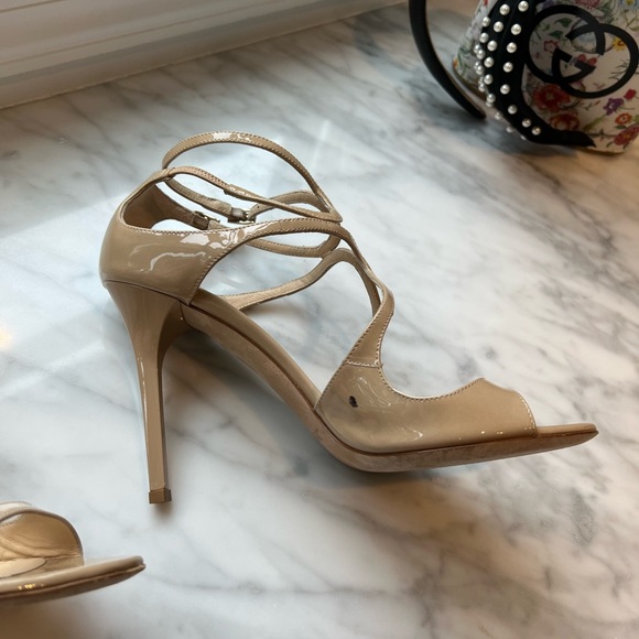 Nude Patent Leather Ivette Heels - Picture 6 of 7